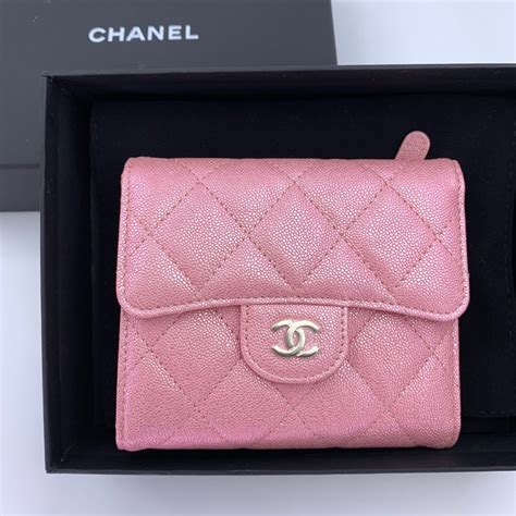 pink chanel compact wallet|chanel wallet cost.